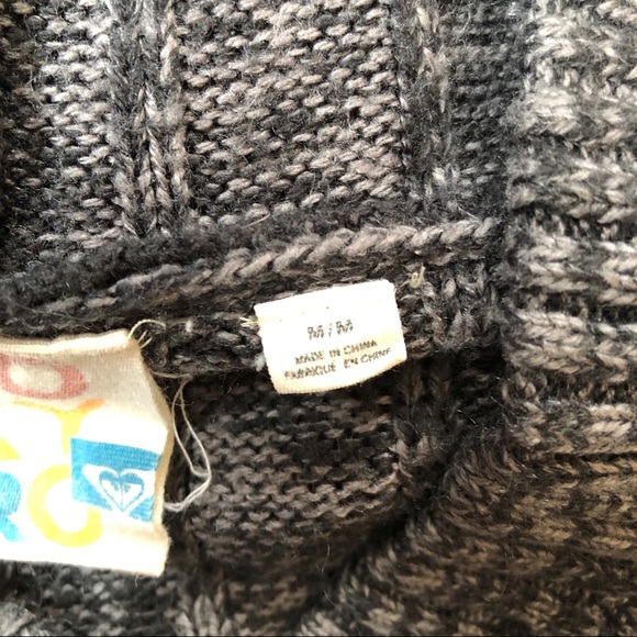 Roxy Gray Heathered Hooded Tunic Sweater - Picture 10 of 11